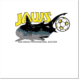 1976  San Diego Jaws Vintage Soccer Posters and Art